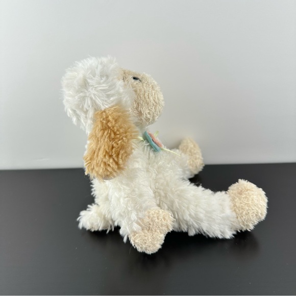 Vintage Sheep Lamb Plush Stuffed Animal Flowers Heart Patch Sitting 7” - Picture 4 of 5